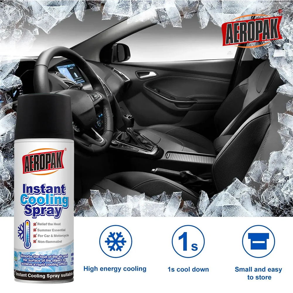 Aeropak Wholesale Freeze Fast 400ml Aerosol Car Instant Cooling Spray for Car and Skin