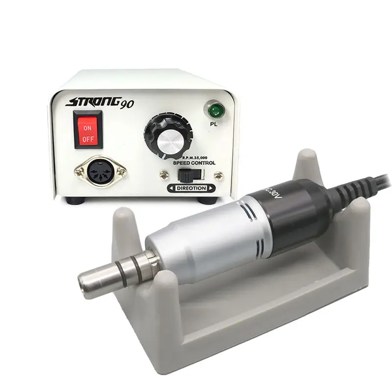 Saeshin Dental STRONG 90 Micro motor 102 Handpiece 35000 RPM Jewelry making Machine Nail drill