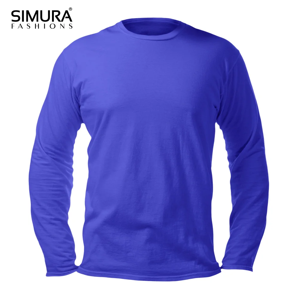 100% Cotton Round & V Neck New Design High Quality Blank Custom Fullsleeve Plus Size Men Wholesale price T-Shirt From Bangladesh