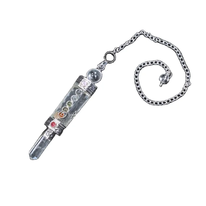 Crystal Quartz Chakra 3 Pcs Pendulum -