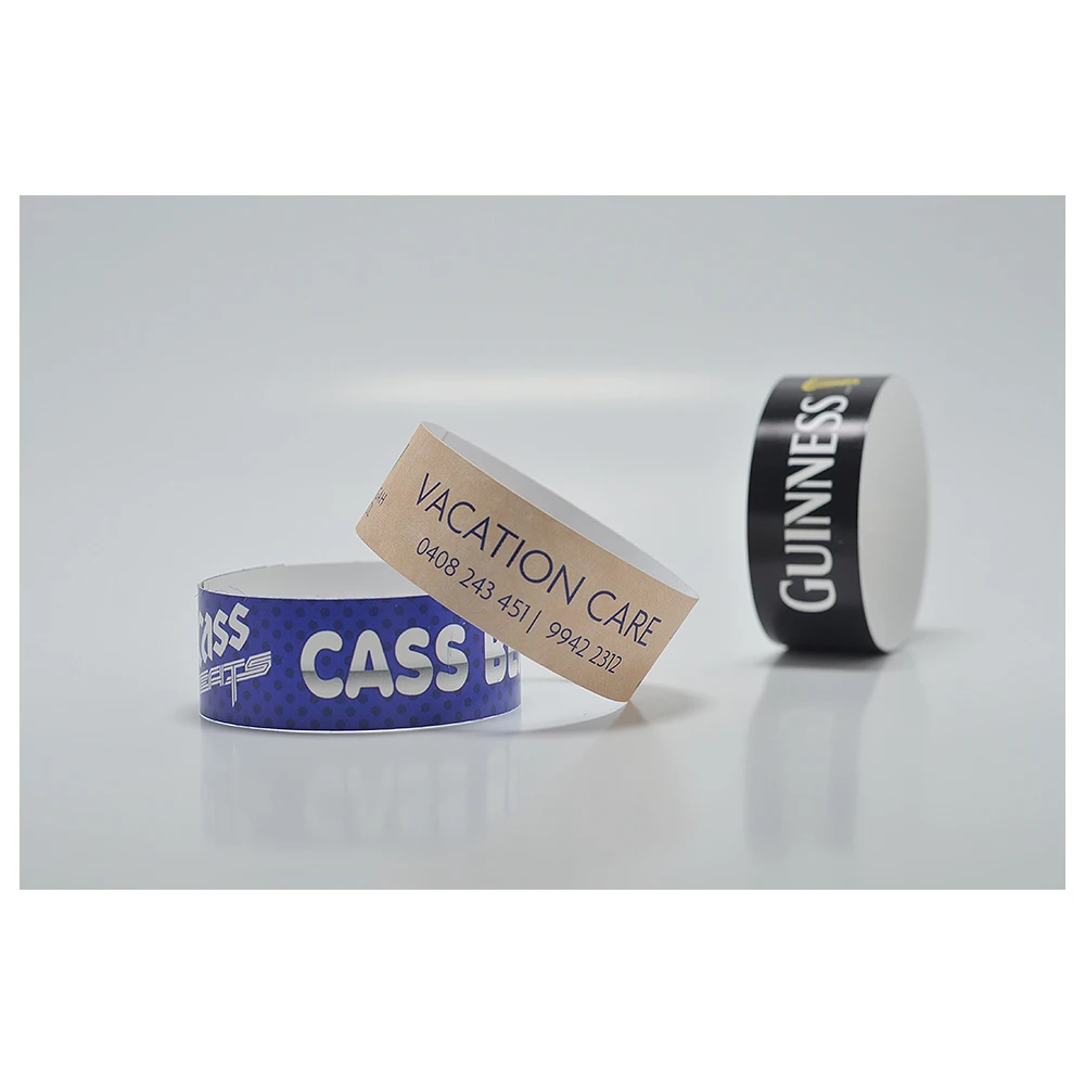 Wristband Paper Custom YUPO Wristband (Individual piece) Safe Paper Material Water Park and Various Festivals