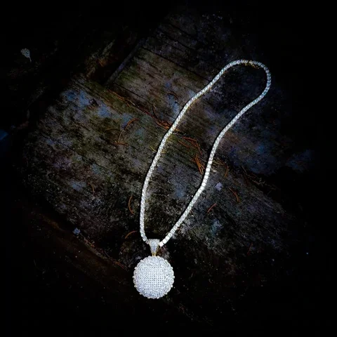 Hip Hop Iced Out Medallion Certified Gold Real Diamond Necklace With Tennis Chain For Your Hasband