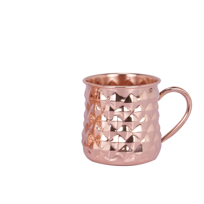 Hot sale High Quality New Hot Hammered Solid 16oz Moscow Copper Stainless Steel Mug Tumbler
