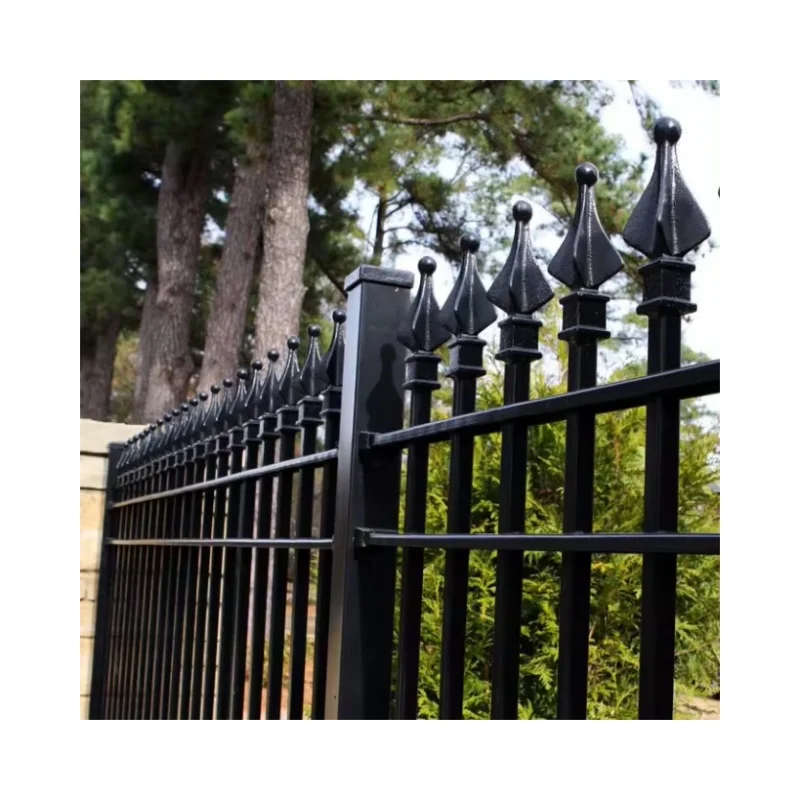 Outdoor Waterproof Wrought Iron Fence Panel Galvanized Steel & Aluminum Security Gate