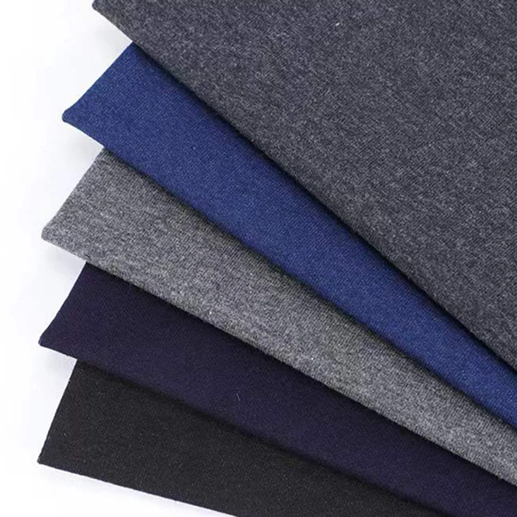 Cheap price customized color high quality Stretch Double Layer Twill Knit jeans Denim Fabric Stock