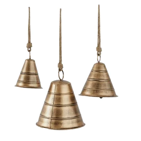 Handcraft Decorative Gold Finishing Church Bell Brass Metal Custom Made Wall Hanging Metal Bell By Made In India
