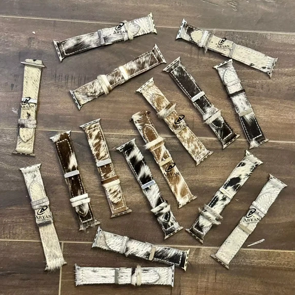 Hair-On Genuine Cowhide Top Grain Watch Strap Cowgirl Accessories Western Fashion Custom Manufacturer Wholesale Watch Strap