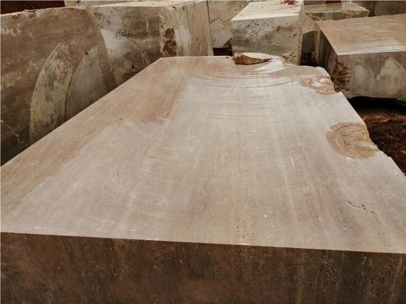 Noce Travertine Natural Stone Blocks for Kitchen Applications