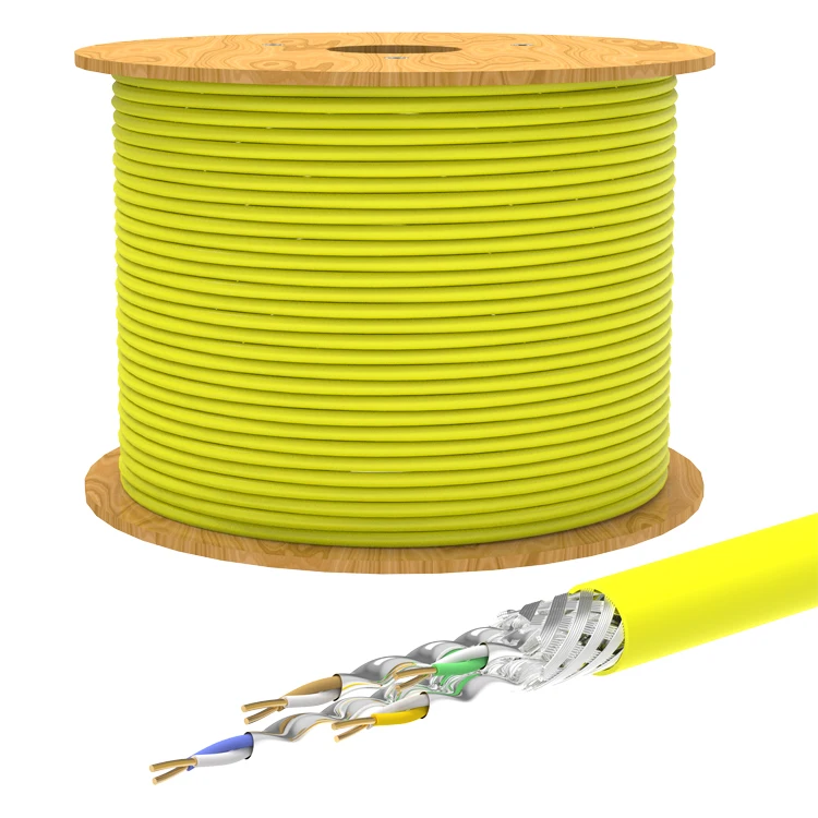 Slimline Cat7 26AWG SFTP Internet Cable Shielded Copper Ethernet Cable Cat 7