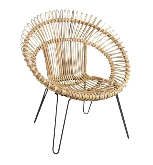 Large Selling Decorative Rattan Furniture Chair Garden Indoor Chair Bedroom and Living Room Furniture Made in India