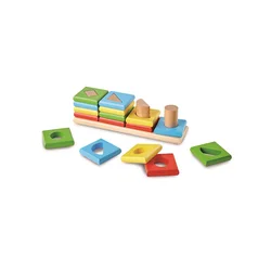 Wooden 4 tower sorting game Educational Toys