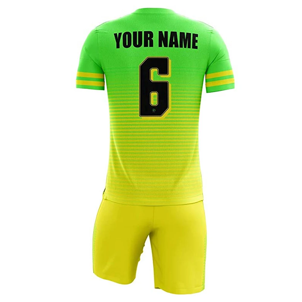 New design Men Soccer Jersey Football uniform Short Sleeve Club Uniforms Sets Quick Dry Soccer Shorts and Jersey