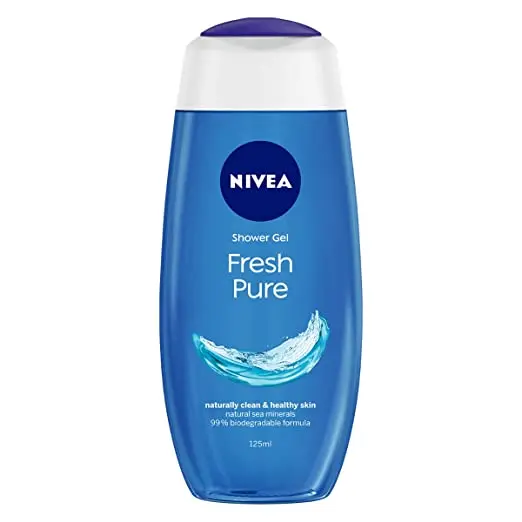 NIVEA Body Wash, Fresh Pure Shower Gel, Refreshing Aquatic Scent Liquid Soap With Seal Minerals