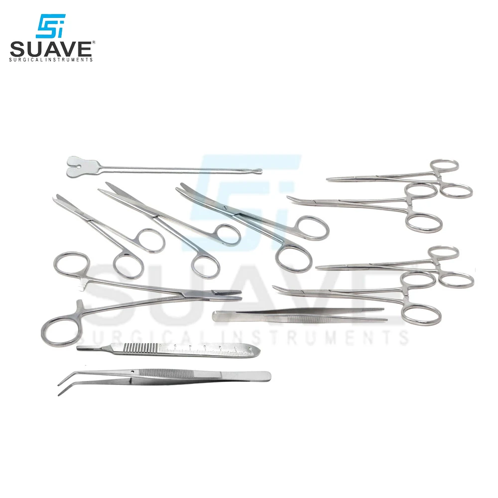 Best Quality 13 Pcs Basic Minor Surgery Kit Stainless Steel Box Surgical Instruments By SUAVE SURGICAL INSTRUMENTS