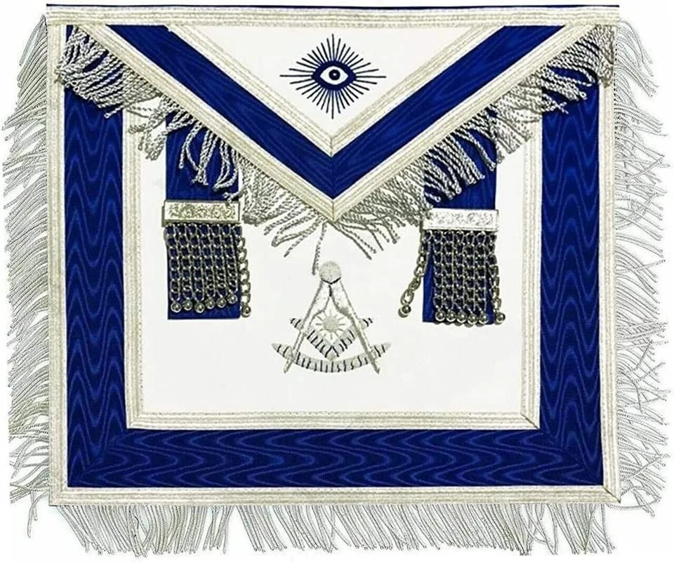 Blue Lodge Officers Aprons Set Apron Collar Gauntlets Customized Masonic Regalia New High Quality
