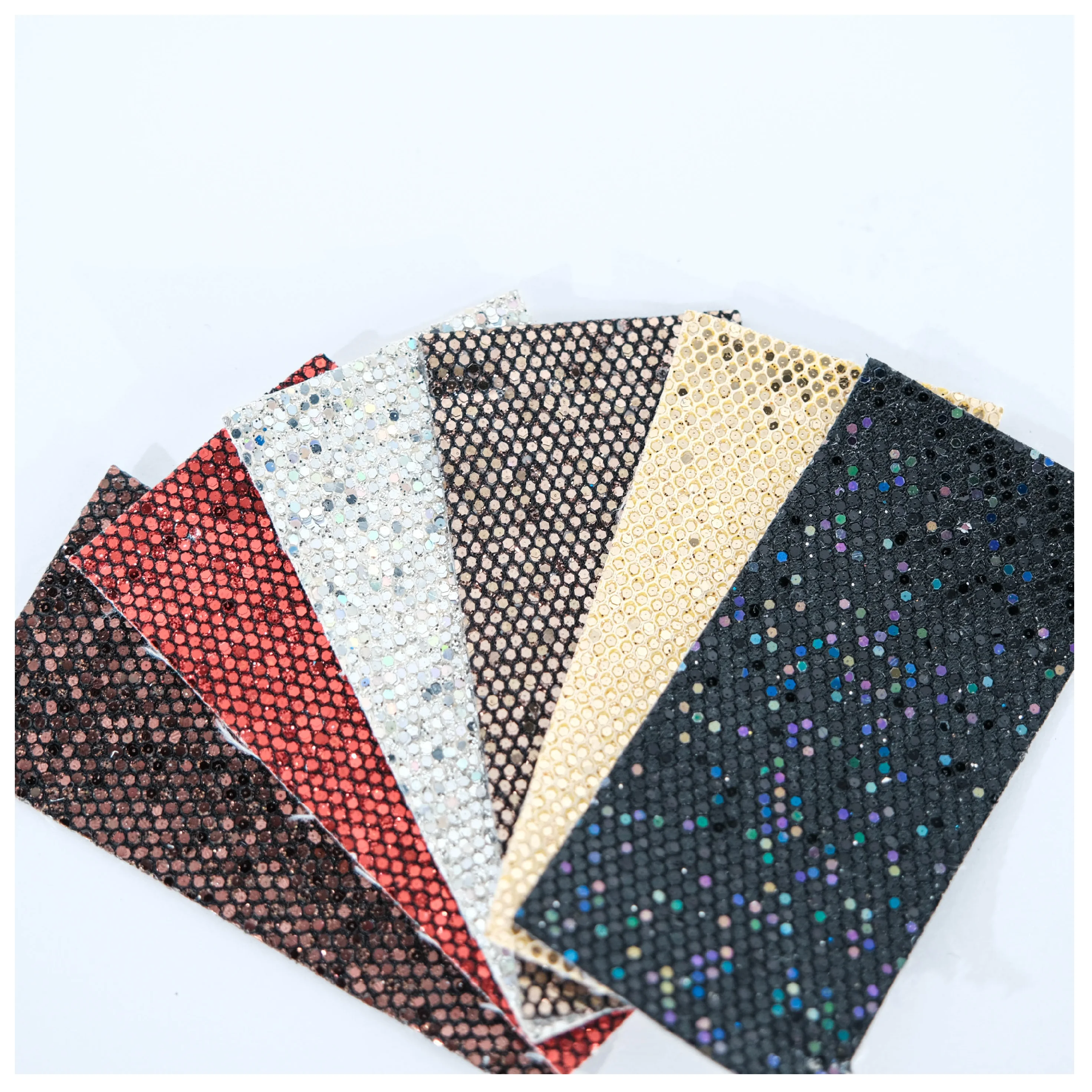Best glitter print Pu faux leather material sheets