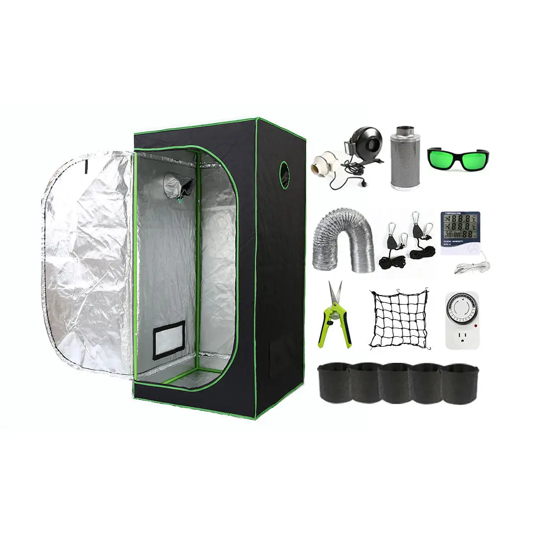 Premium Indoor Grow Tent Complete Full Kit with LED Grow Light, Durable Mylar Plant Cover, and Highly Reflective Fabric