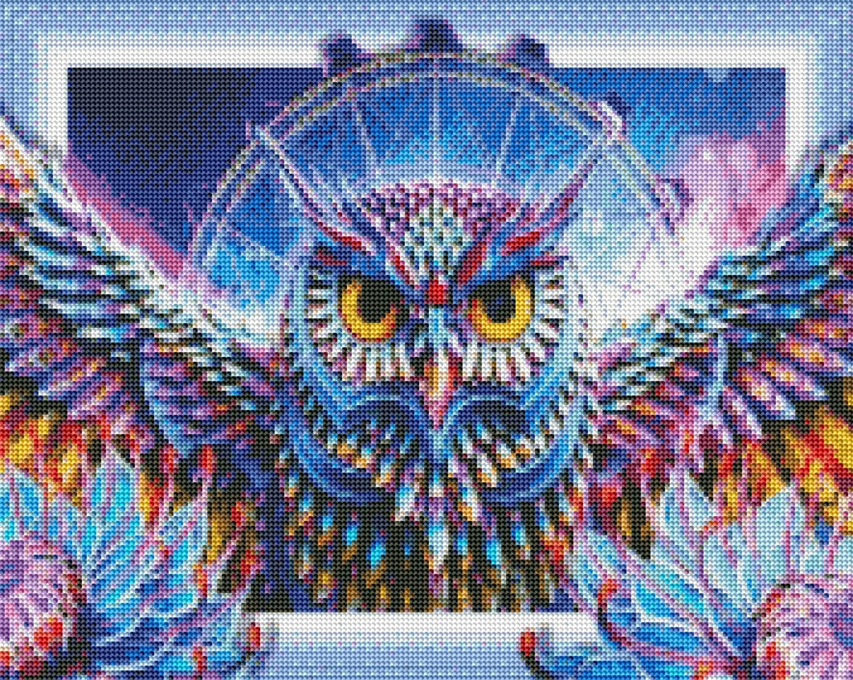 Алмазная живопись совы 40x50