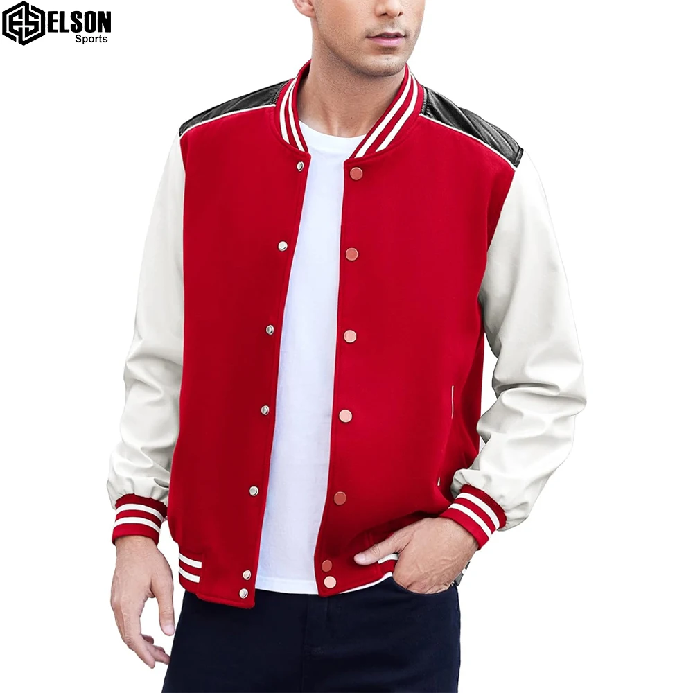 Latest Quality American Wear Stylish Bomber Custom Winter Men Embroidery Varsity Basketball Bomber Jacket