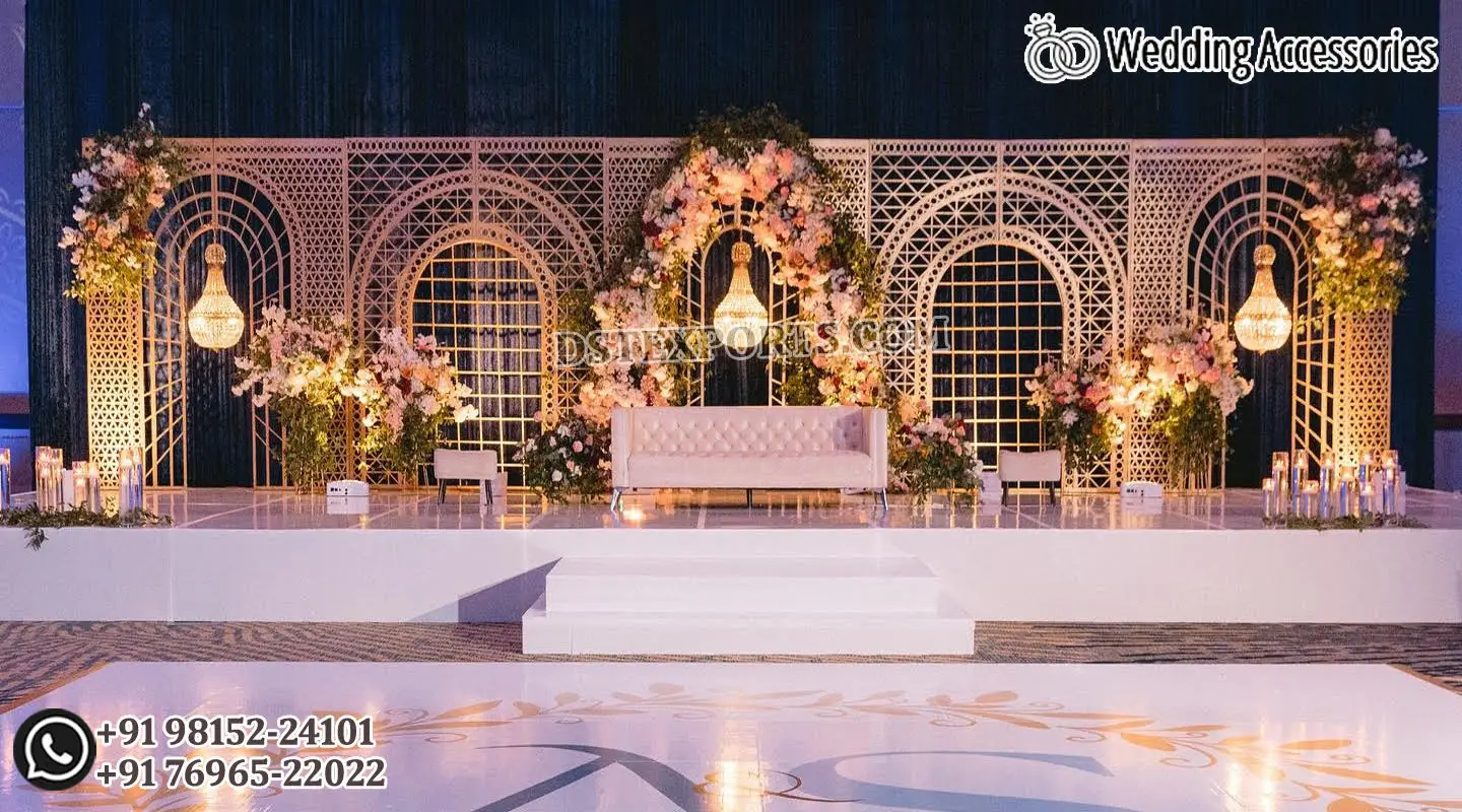 Buy Wedding Decor Ornamental Laser Cut Panel Designer Wedding Laser Cut Metal Panels Stylish Laser Cut Golden Wedding Panel