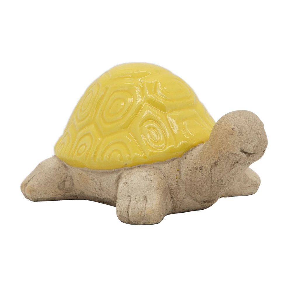 Sagebrook Home 10 Inch Ceramic Tortoise Yellow Color Premium Quality Wholesale Supplier