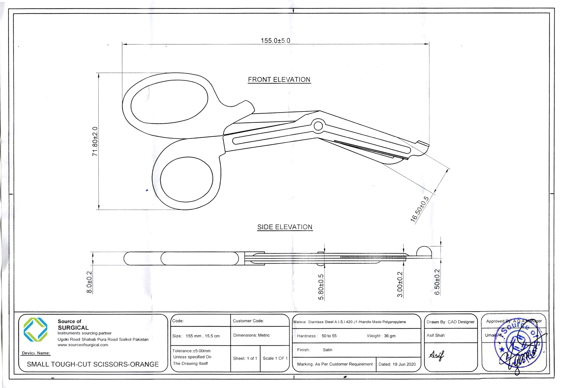 Utility Bandage Scissors Custom Design Nursing Scissors Paramedic Emergency