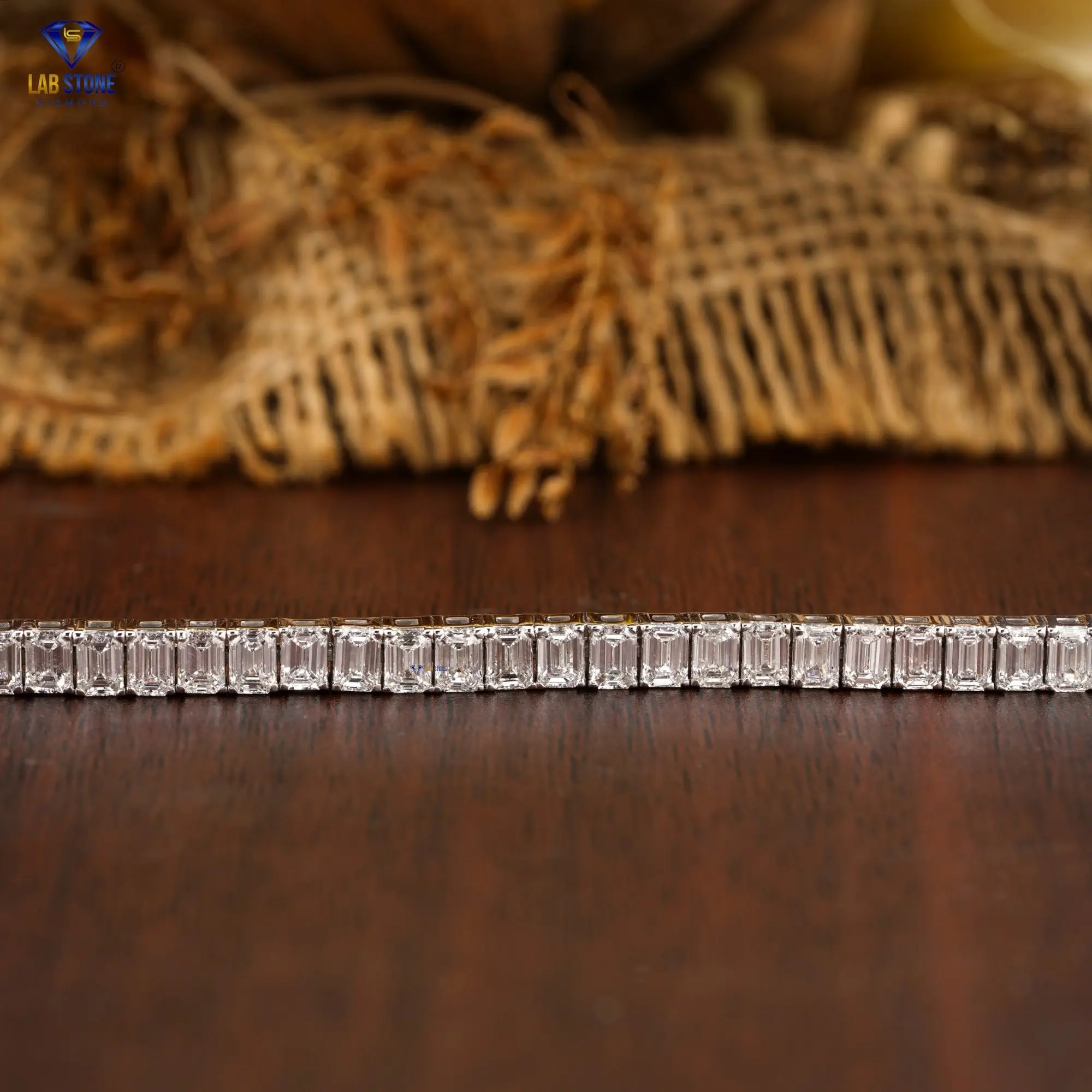 7.59 CT Emerald Brilliant Cut Diamond 18k White Gold  Tennis Bracelet Cvd/Hpht Diamond Jewelry