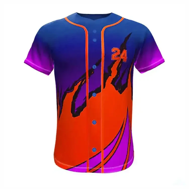 Affordable Price Custom Sublimated Baseball Jersey Allover Printed High Quality Breathable Fabric Custom Made Baseball Jersey