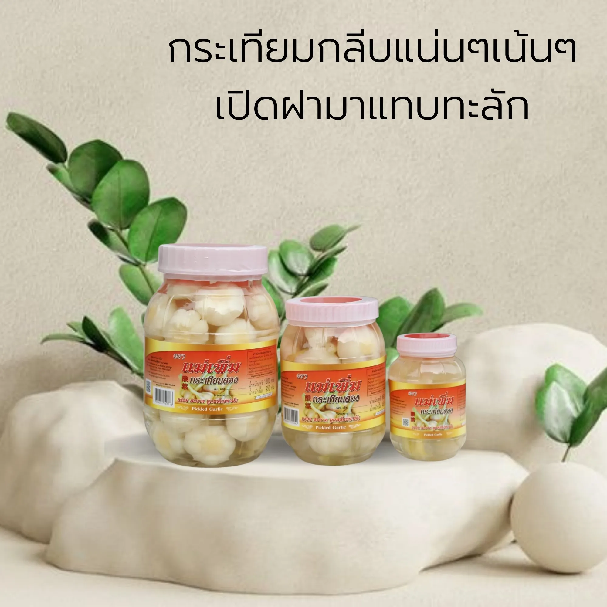 HOT SALE Pickled Garlic by Mae Phoem Brand Healthy Preserved Vegetables