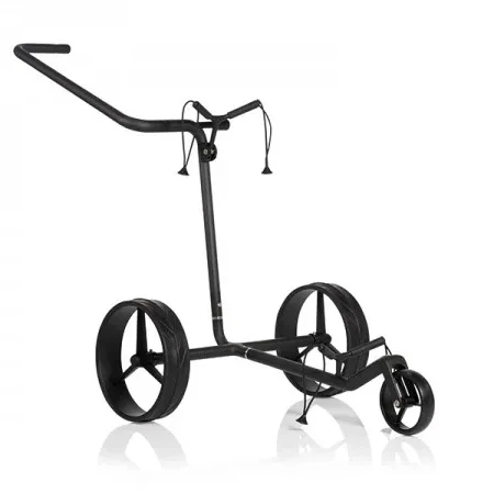 NE JuCads Carbon-Shadow 3-Wheeled Electric Golf Trolley with 4 Wheels