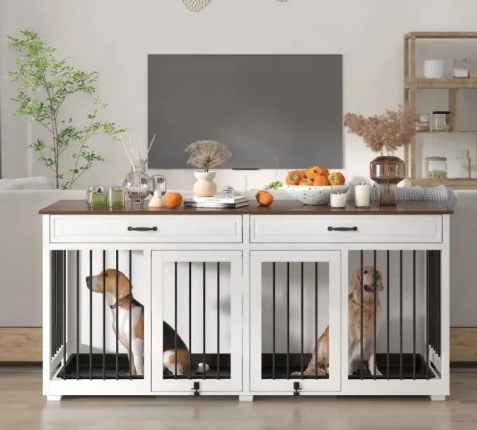 Hot Selling High Quality Modern Luxury Living Room Tv Stands Furniture Wooden Large Dog Kennel Tv Stands With 2 Drawer Cabinet