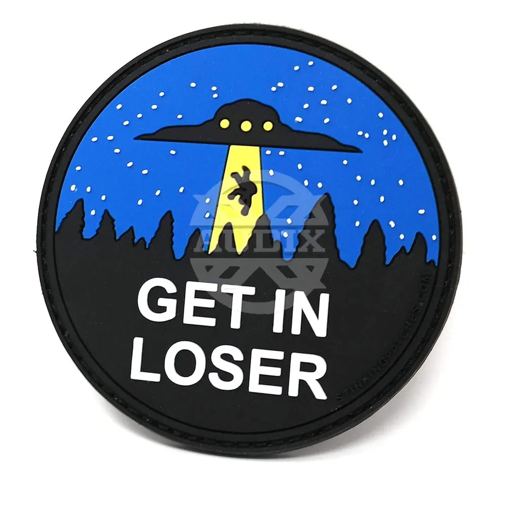 PVC Rubber Hook and Loop Patch usage for gear hats or clothing 3D Patch contains grooves and dimensions