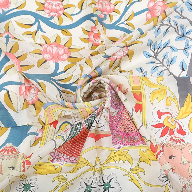 100% natural silk scarf Silk Plain Women Customized Summer OEM Traditional Printed Pure Silk Handmade Scarves