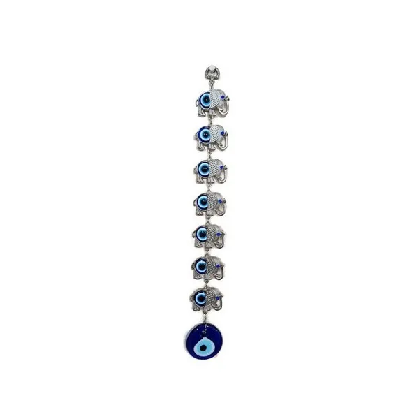 Wholesale Turkish Blue Home Decor Handmade Jute Rope Glass Good Luck Gift Pendant Evil Eye Ornament