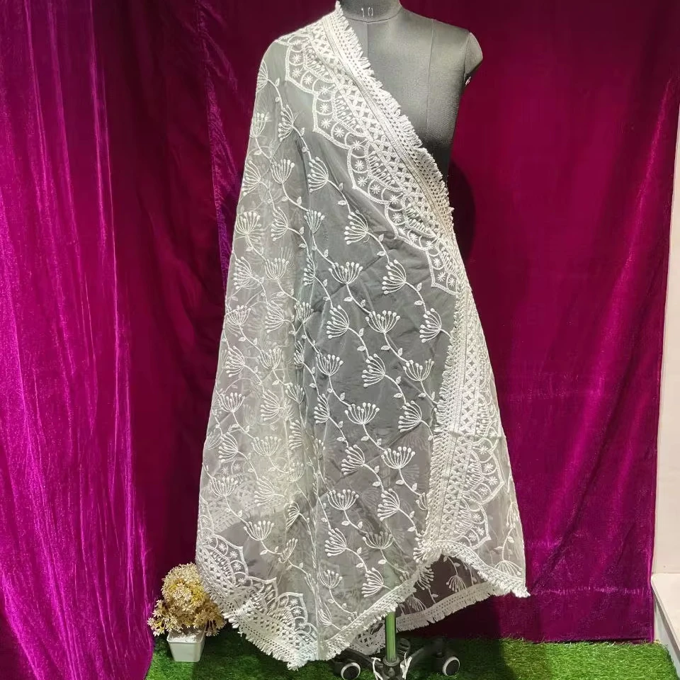 Chikankari вышивка fancy dupatta georgette