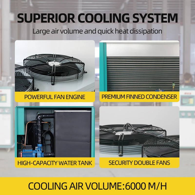 Three phase small electrical panels air cooled screw chiller under sink water chiller cooler motor compressor chiller