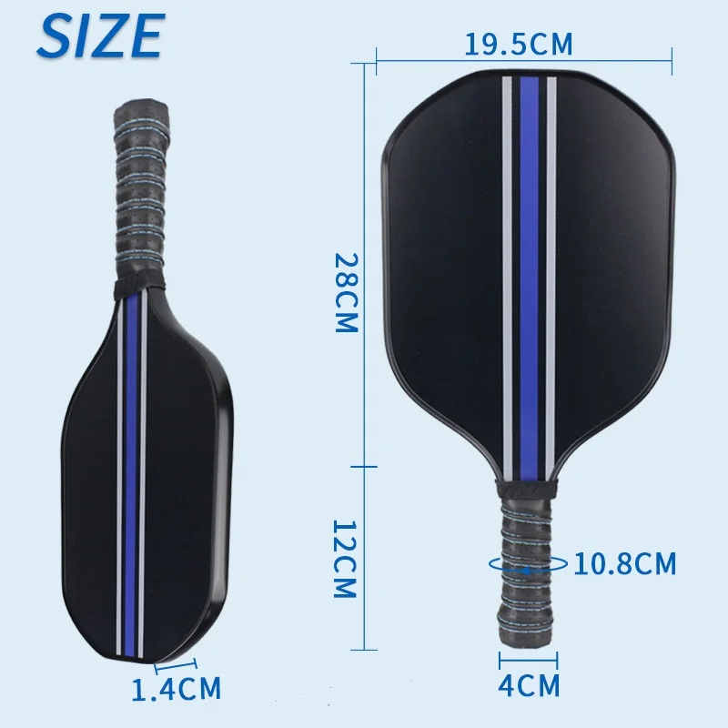 Custom design carbon fiber paddle tennis rackets with VC edge design and shock absorber handle pickleball paddle