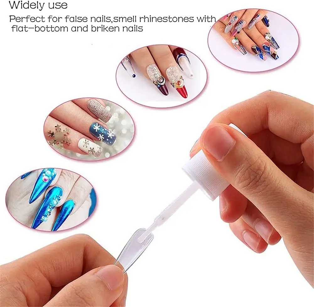Private Label Custom False Glitter Tips Nail Care Tools Fast Drying Polish Nail Glue For Press On Nails