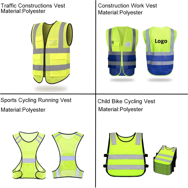 Factory American Style Purple Hi Vis Custom Printed Engineer Construction China Mesh Reflective Vest Safety Clothing With Logo