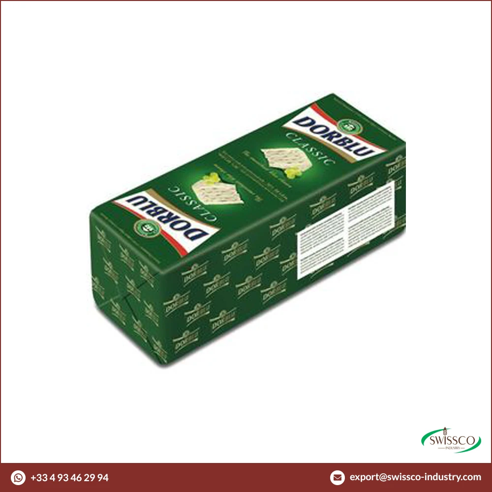 High In Quality Top Most Selling Dorblu Classic Block Creamy Blue Cheese with Rectangular shape