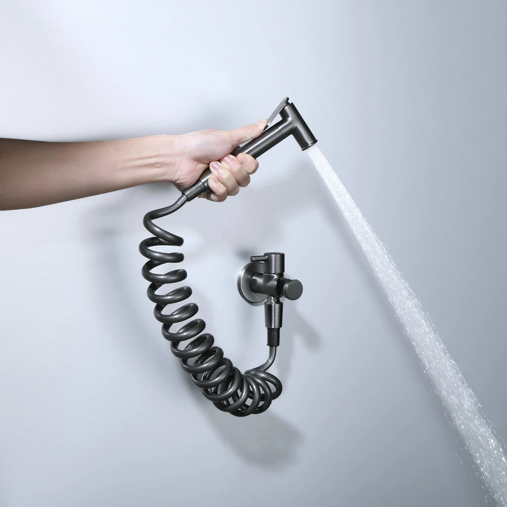 Bathroom toilet hand bidet spray gun angle valve convenient high-pressure water gun for floor toilet cleaning