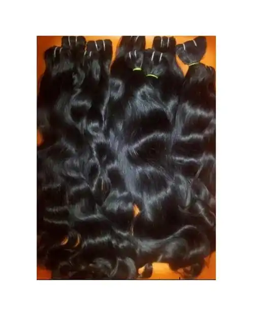 Indian Raw Human Hair Bundles and Extensions Unprocessed Natural Wave from India Supplier