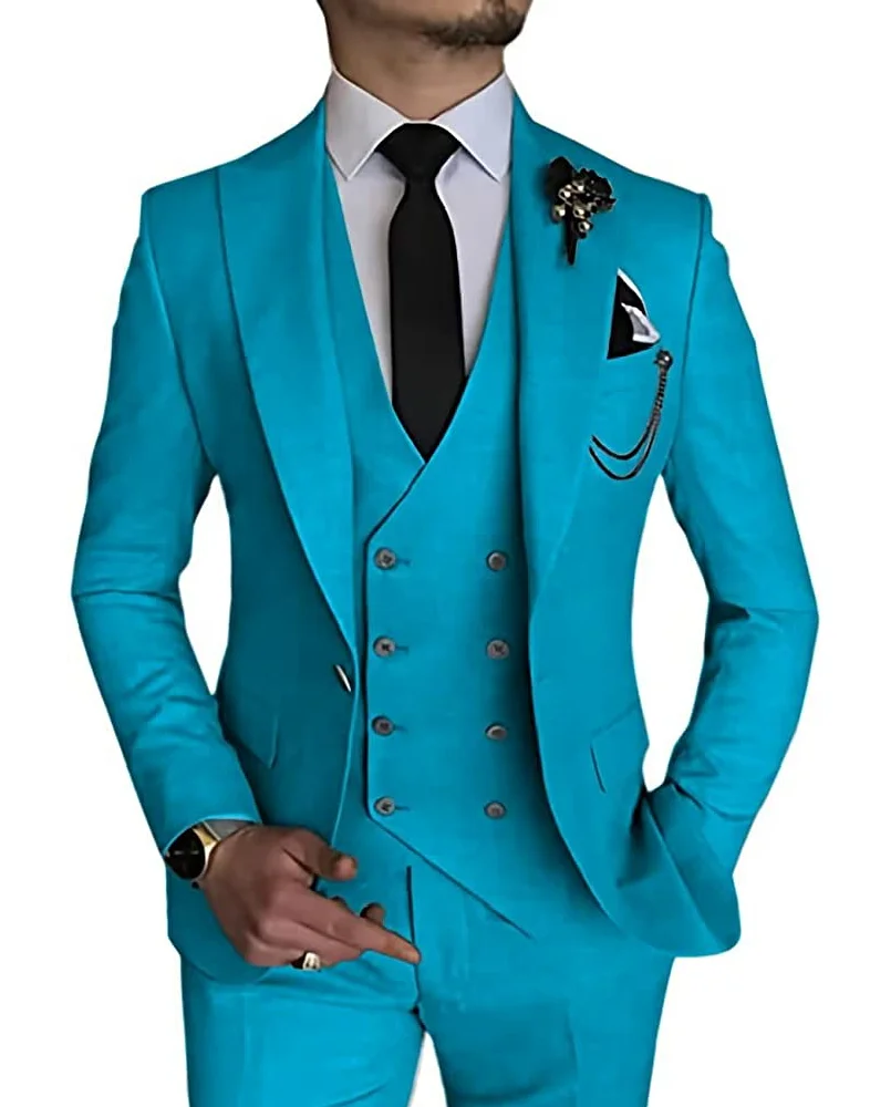 2023 Slim fit groom wedding business  formal gentleman 3 pieces blazer designs for set men suits