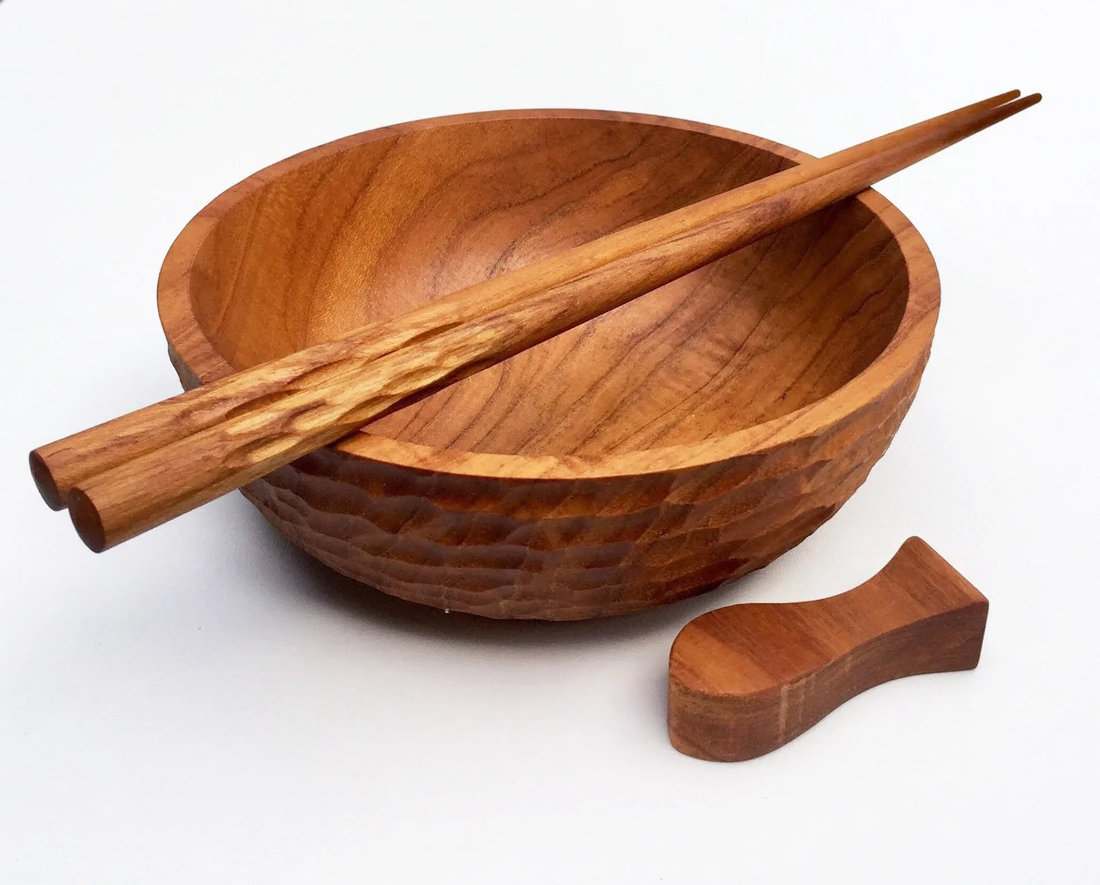 Natural Wooden Bowel And Chopsticks Food Save Bowl For Table Decorative Pedestal Bowl For Kitchen And Serving Kitchenware By LHD