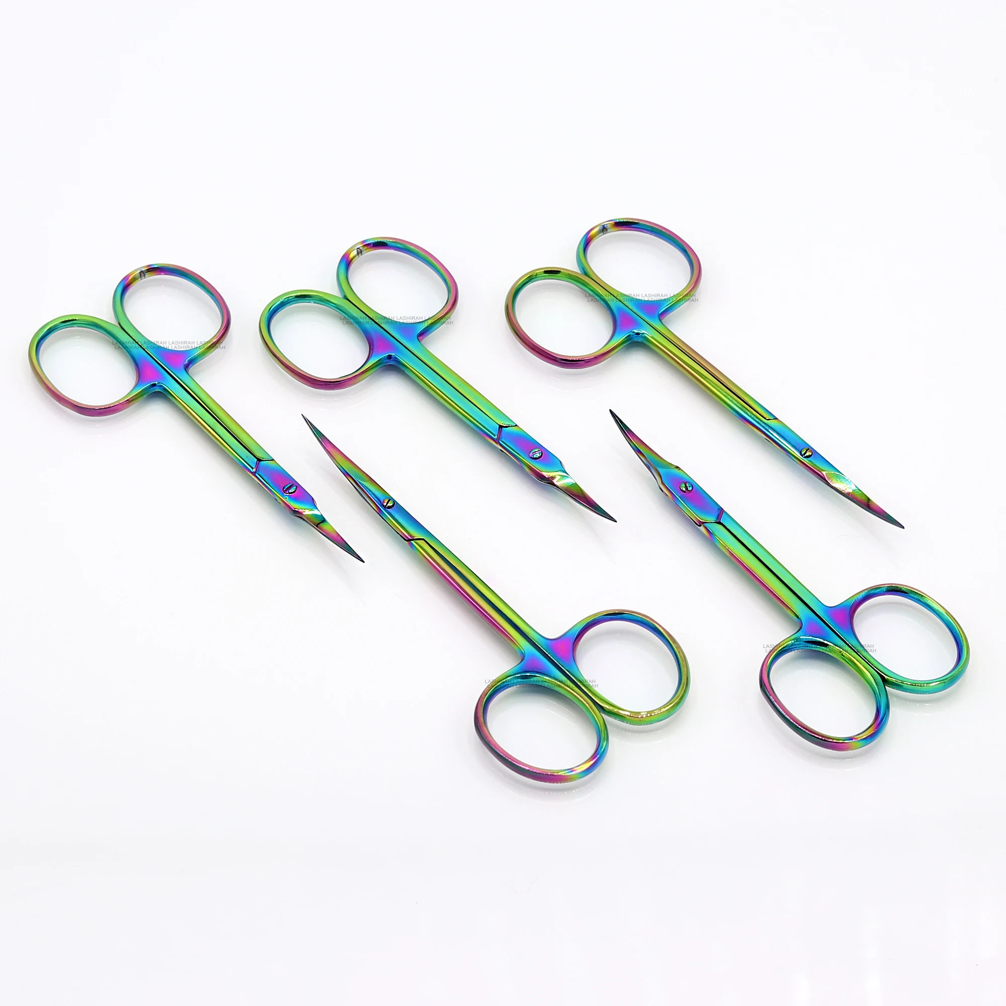 Professional Stainless Steel Eyelash Scissors small beauty scissors in multi shade colour with custom logo at low MOQ