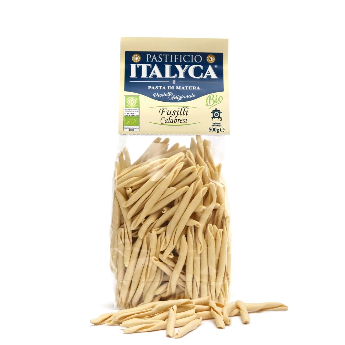 Top Quality Fusilli Calabresi 500g Certified Organic Artisanal Pasta Made From 100% Italy