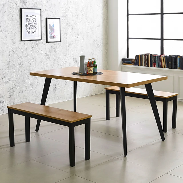 Modern Dining Table Chair Set Wooden Metal Rectangular Square MDF Rustic Small Large 4 6 8 seater Dining room Furniture