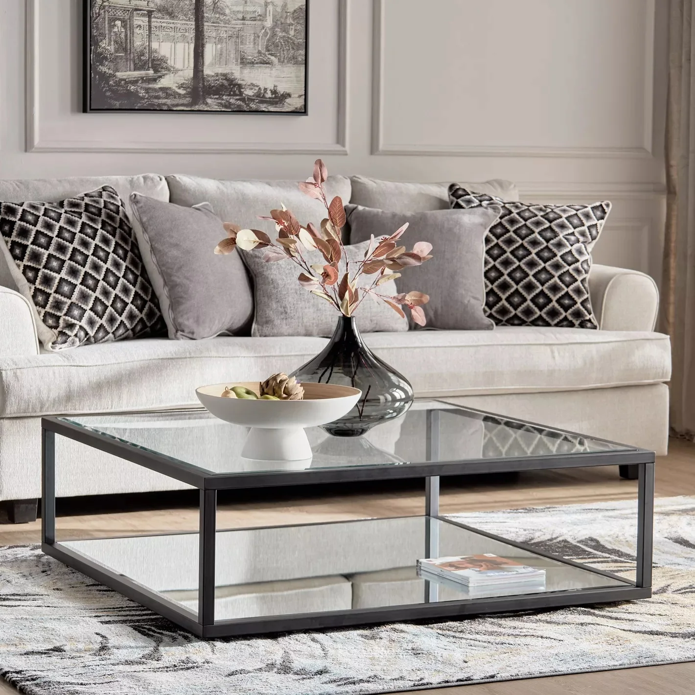 Modern Minimalist European Industrial Long Narrow Coffee Table Sample Cheap Square 1 Set Coffee Table With Marble Top