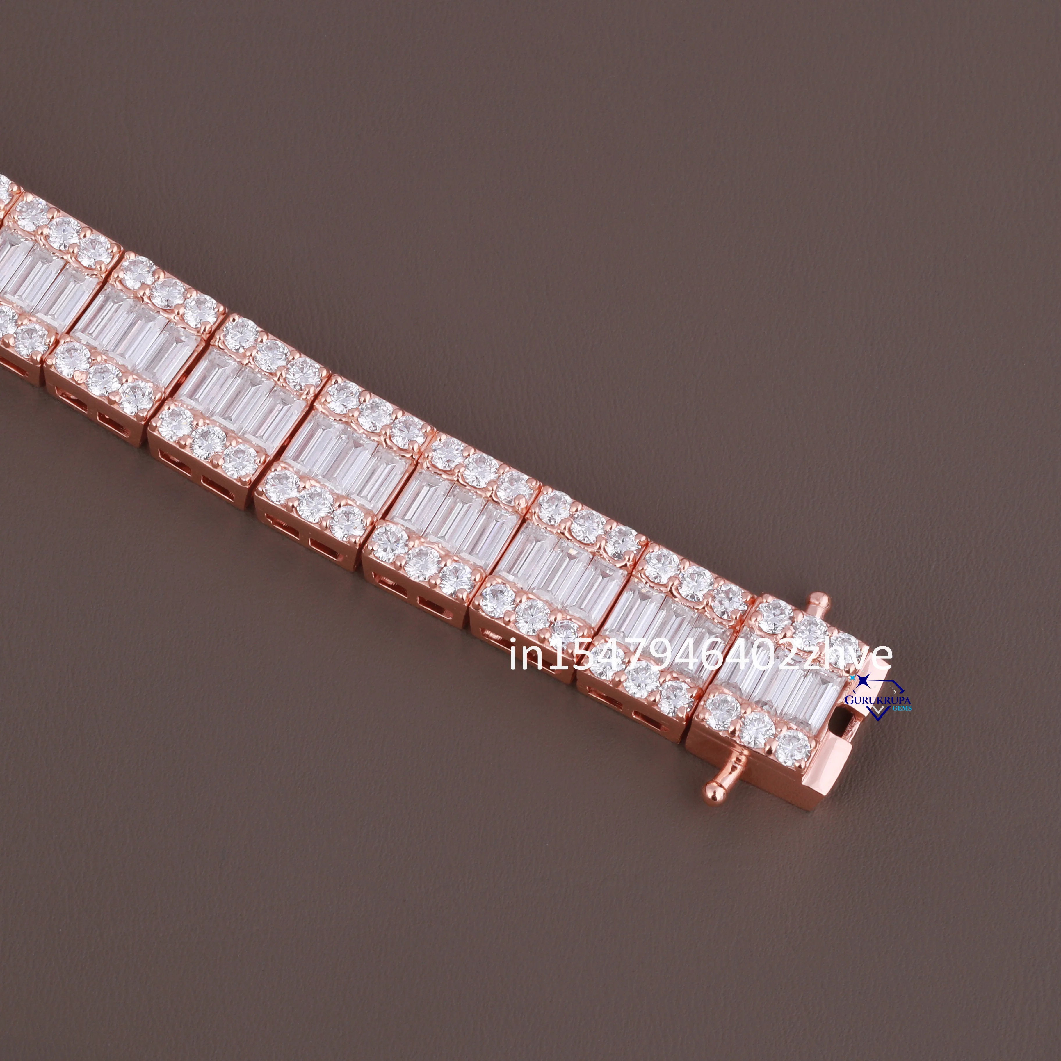 Premium Collection 925 Sterling Silver Moissanite Diamond Bracelet Unique Design Women Classic Rose Gold Lover Pattern Parties