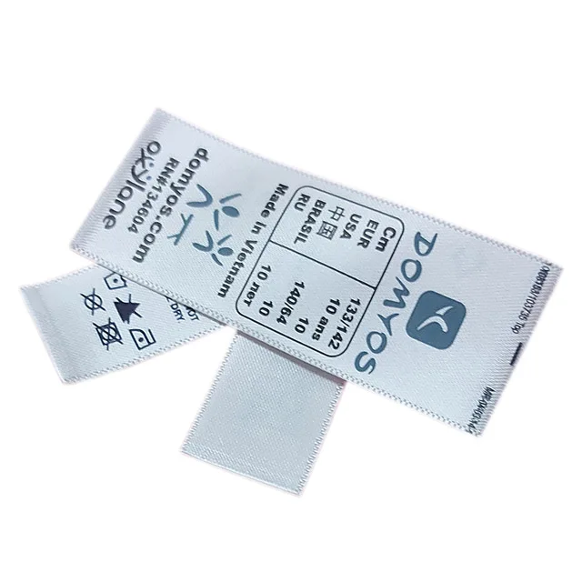 MORI New Clothing Label Jeans Garment Tags Custom Brand Labels Satin Custom Logos for Clothes Custom Branded Private Name Logo